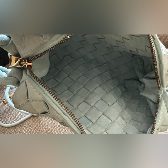 Bottega Veneta Mini Loop Blue Suede Shoulder Crossbody  Bag - Picture 4 of 10